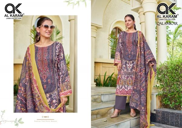 Al karam qalamkar karachi dress material wholesalers india